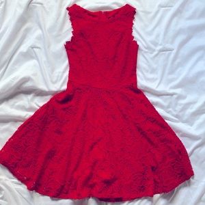 City Studio Red Lace Dress - Junior - Size 0